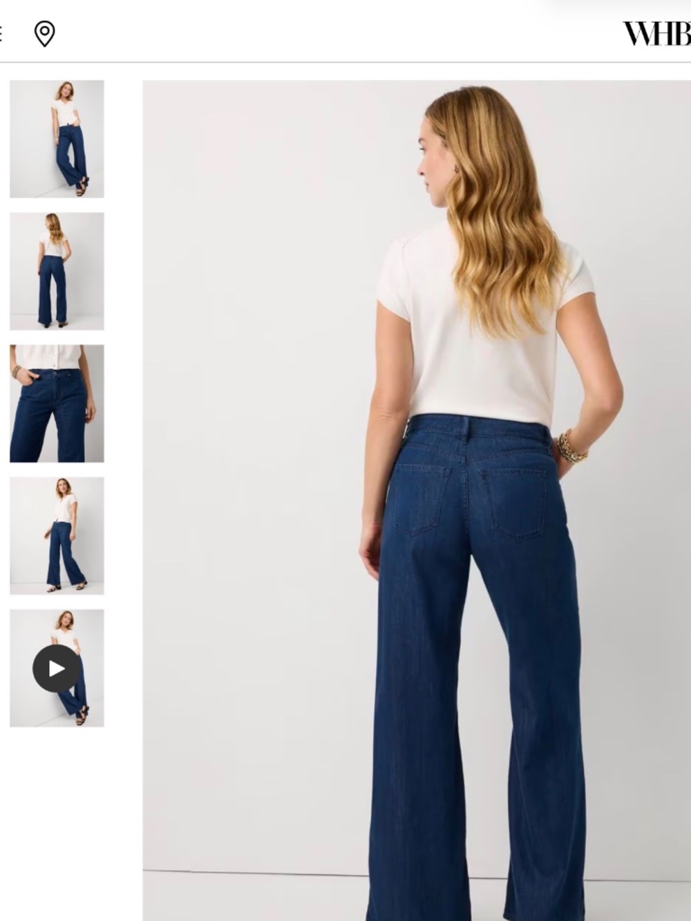 WHBM - Lightweight wide leg jeans - Picture 2 of 4
